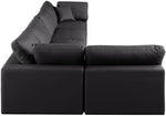 Comfy - 5 Piece Faux Leather Modular Sectional