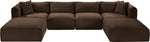 Shaggy - 6 Piece Modular Sectional With 2 Ottomans