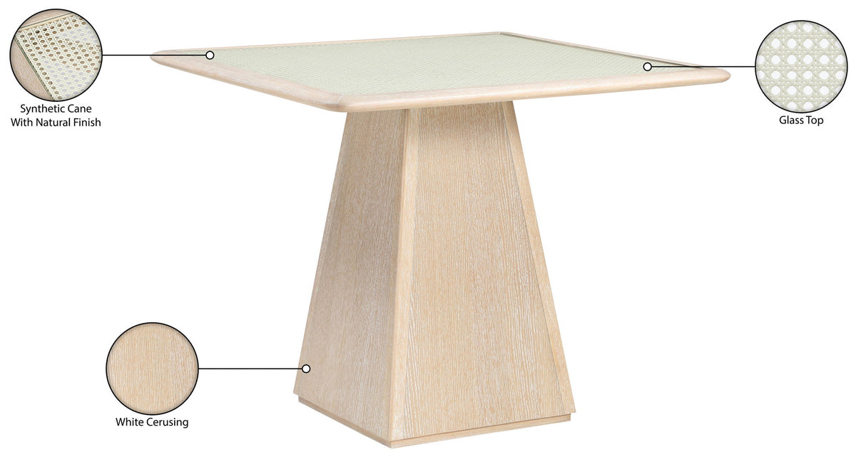 Atrium - Glass Top And Wood Base Dining Table