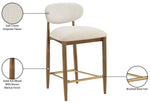 Riccio - Fabric Stool - Walnut Frame