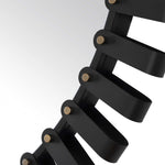 Jael - Round Iron Bands Mirror - Black