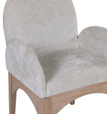 Waldorf - Chenille Dining Arm Chair With Natural Legs