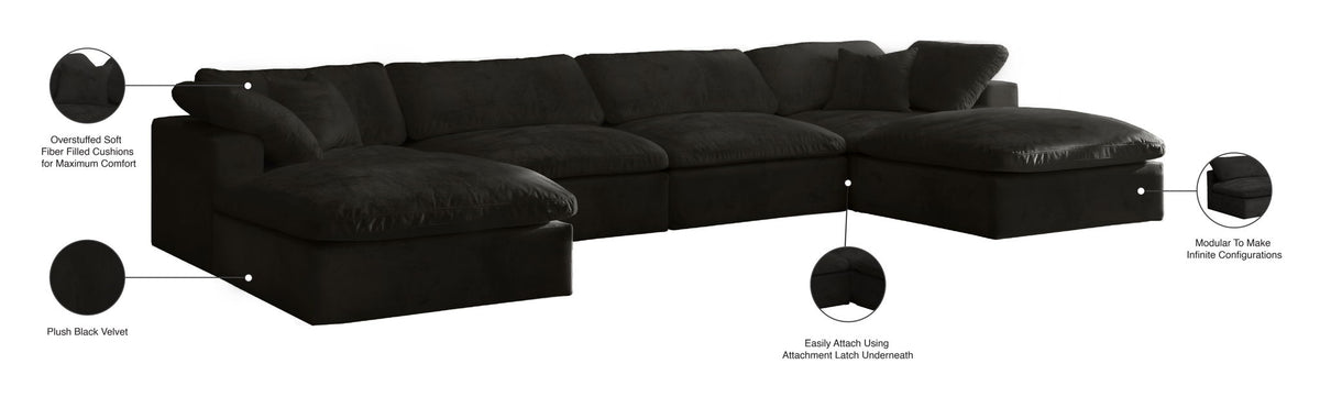Cozy - 6 Piece Modular Double Chaise Sectional