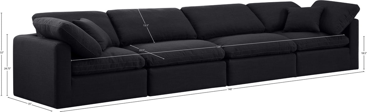 Indulge - Linen 4 Seat Modular Sofa