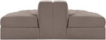Rummi - Velvet Performance Fabric Upholstered 2 Piece  Rounded Modular Loveseat