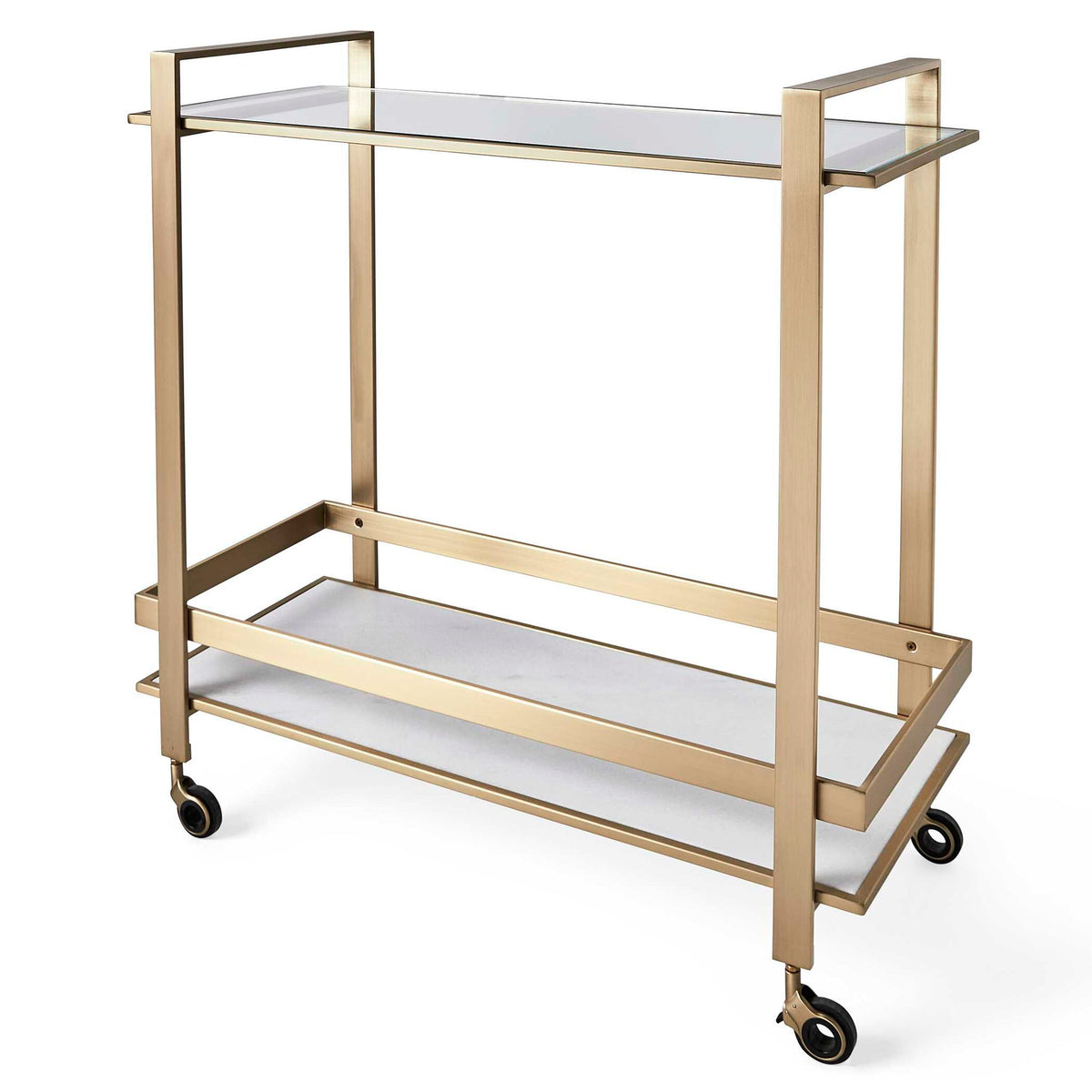 Roll Along - Bar Cart - Brass