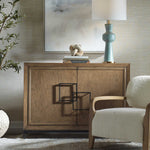 Paltrow - Burl 2 Door Cabinet - Woodtone