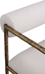 Axis - Linen Textured Beige Fabric Upholstered Dining Chair (Set of 2)