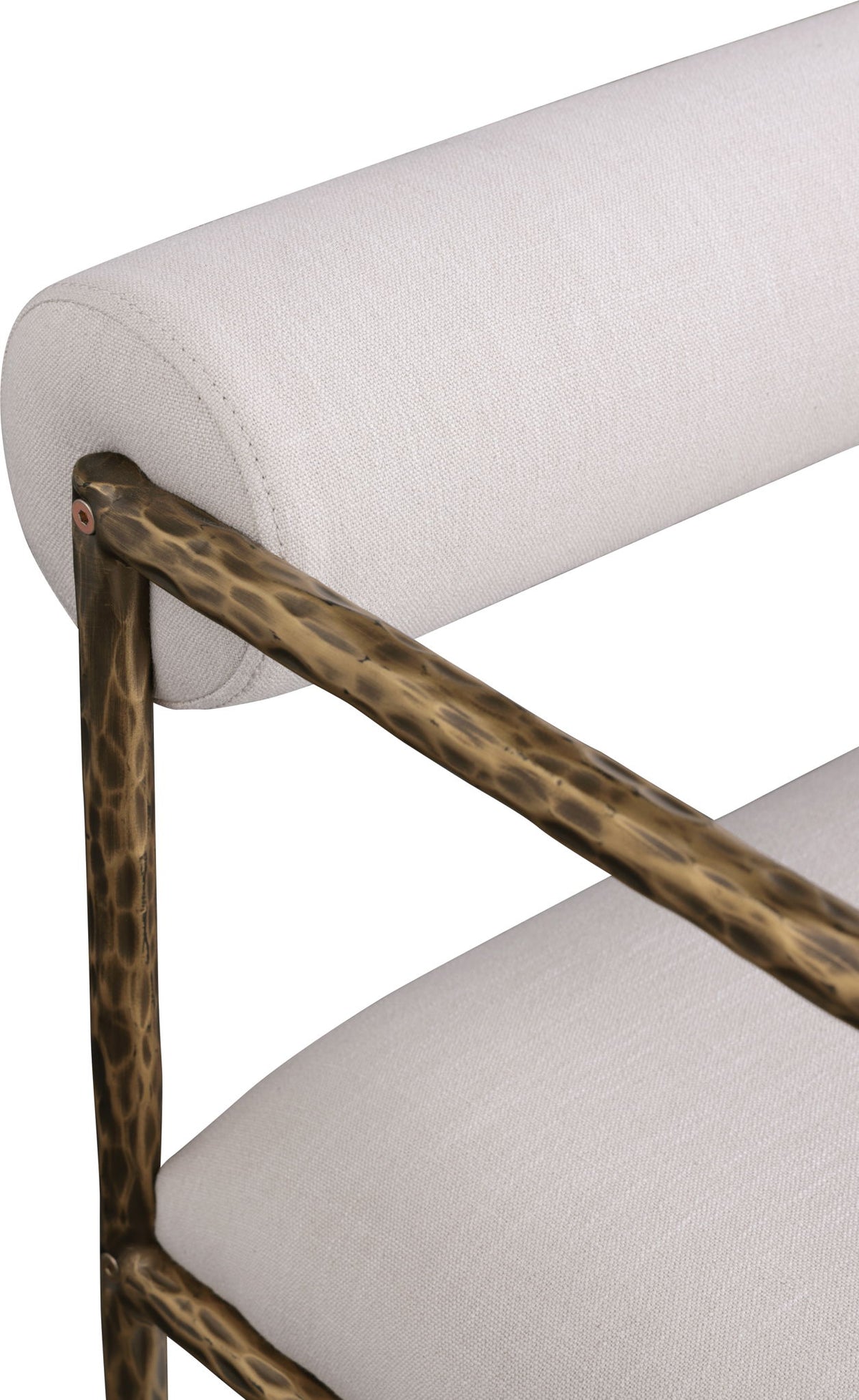 Axis - Linen Textured Beige Fabric Upholstered Dining Chair (Set of 2)