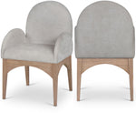 Waldorf - Chenille Dining Arm Chair With Natural Legs