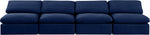 Indulge - Velvet 4 Seat Modular Armless Sofa