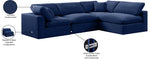 Comfy - 4 Piece Velvet Modular Armless Sectional