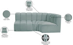 Arc - Faux Leather 3 Piece Sofa