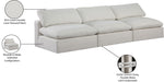Comfy - Linen Modular Armless Sofa 3 Seats