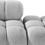 Ames - 5 Piece Boucle Upholstered Modular Sofa With 2 Armless Seats