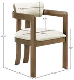 Lavrin - Vegan Leather Upholstered Dining Arm Chair (Set of 2) - Walnut Base