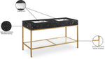 Marmo - Engineered Marble Bathroom Vanity With Gold Base