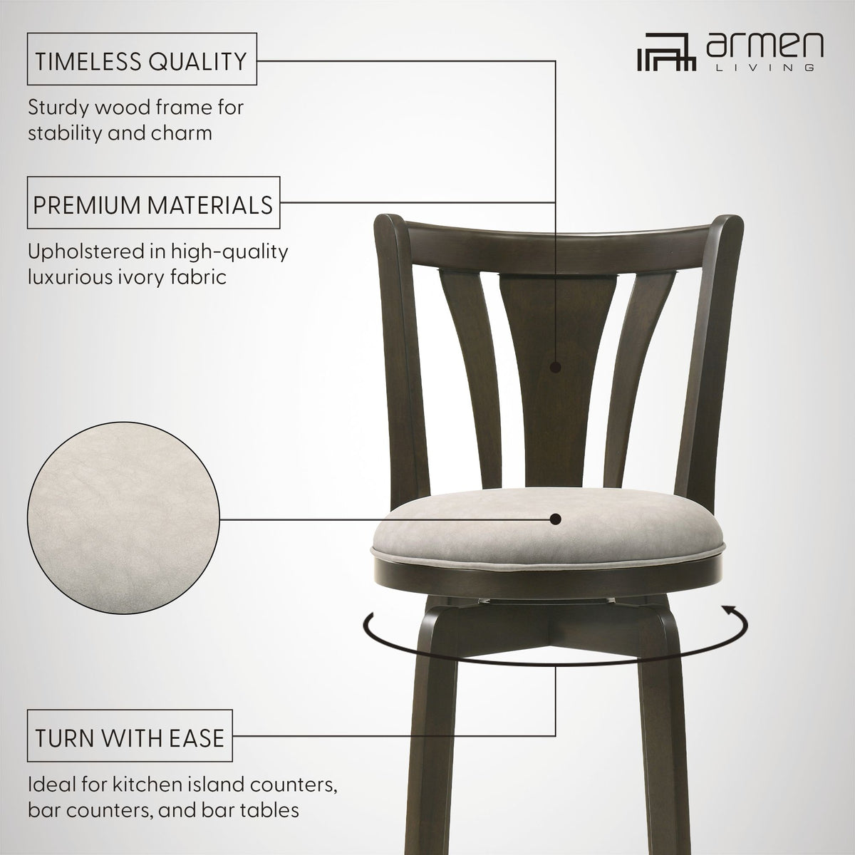 Elle - Swivel Barstool