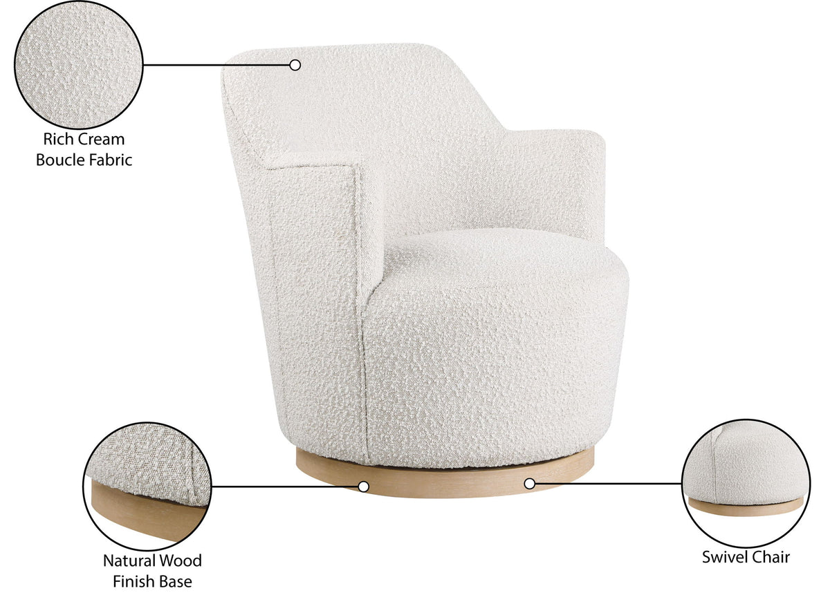 Clarita - Boucle Swivel Accent Chair