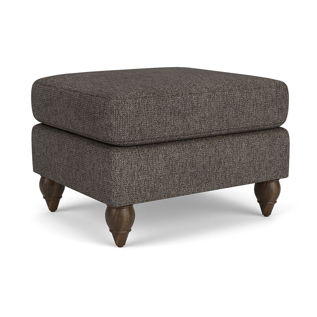 Moxy - Fabric Ottoman, Round Turned Legs