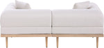 Laguna - 2 Piece Resilient Water Resistant Fabric 71" Upholstered Outdoor Patio Modular Loveseat