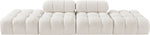 Ames - 4 Piece Boucle Upholstered Modular Sofa With 2 Backless Seats
