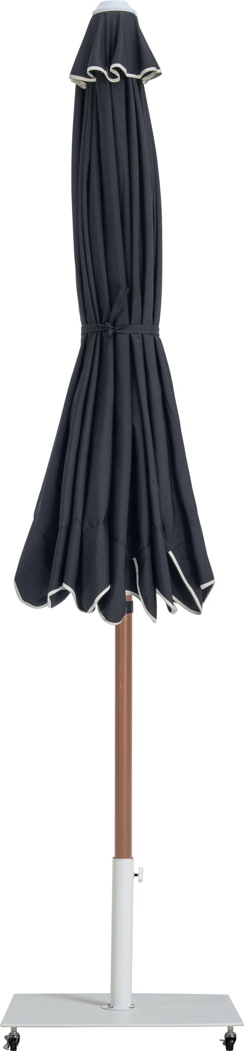 Amalfi - Aluminum Patio Umbrella - White Base / Light Brown Pole