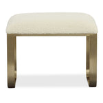 Double U - Small Bench - Gold / White