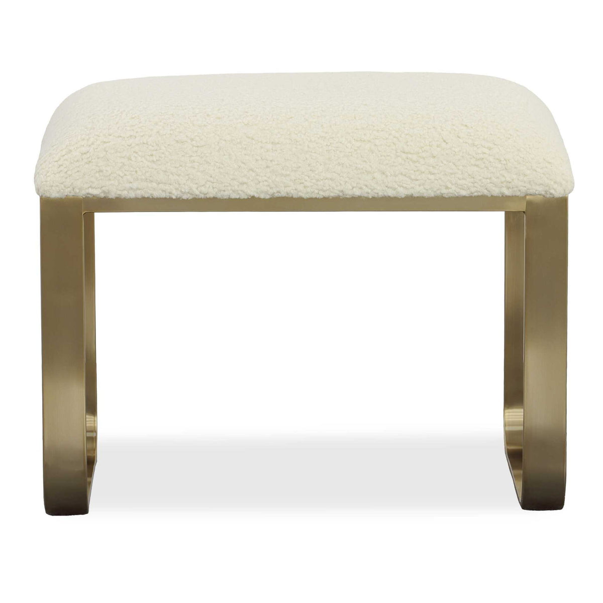 Double U - Small Bench - Gold / White