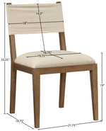 Avon - Linen Textured Performance Fabric Upholstered Dining Side Chair (Set of 2)