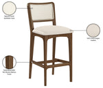 Atrium - Upholstered Bar Stool (Set of 2) - Brushed Brown Frame