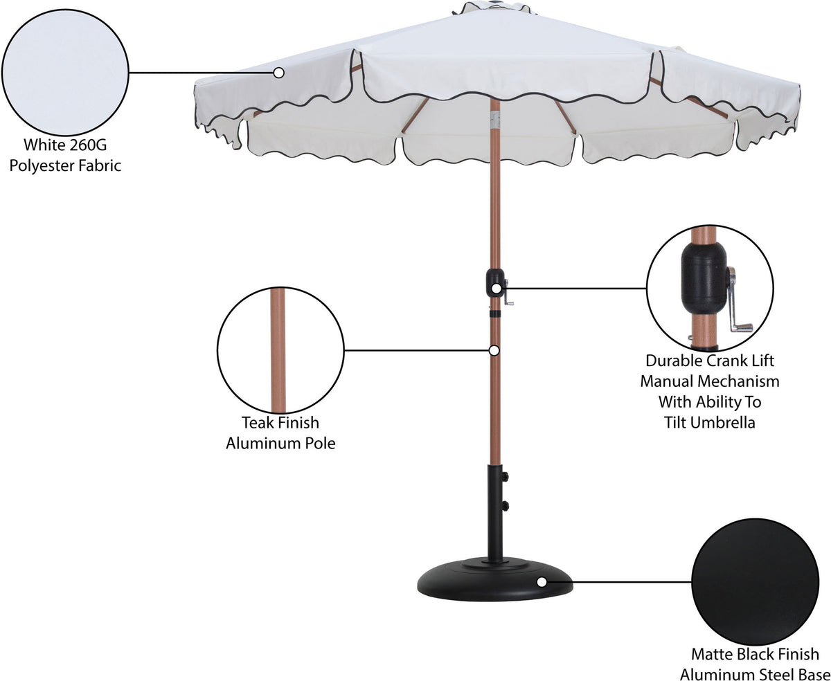 Amalfi - Patio Umbrella - Black Base / Light Brown Pole