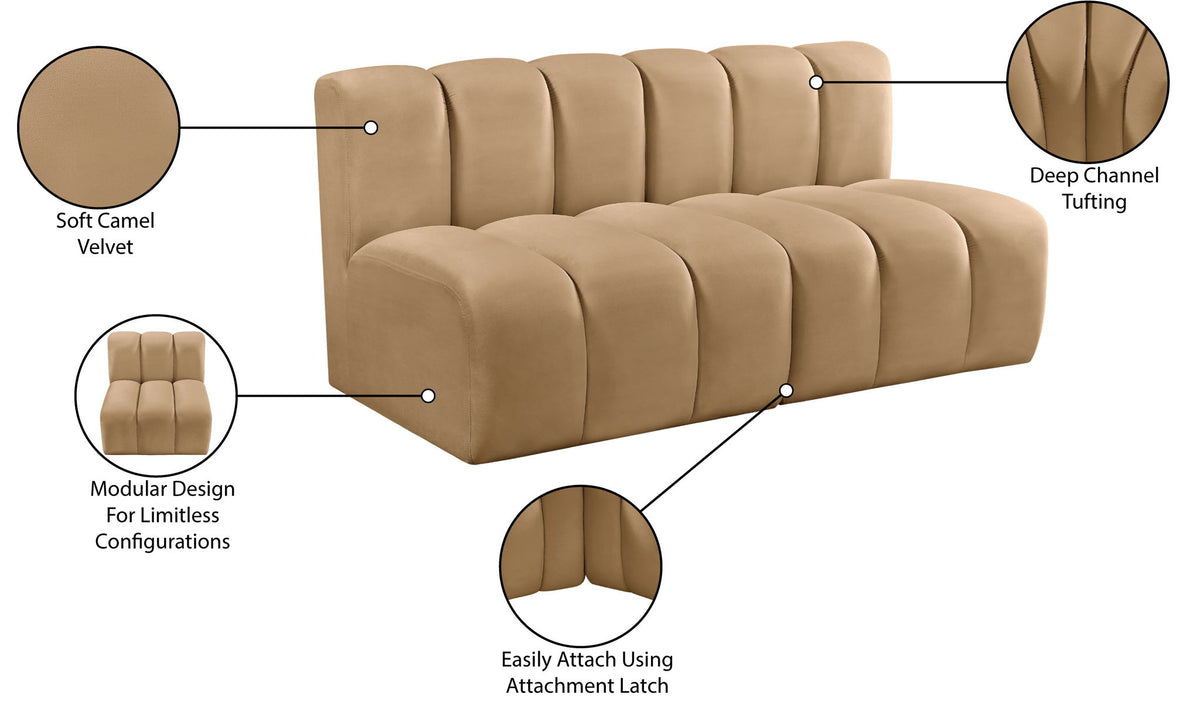 Arc - Velvet 2 Seats Modular Sofa