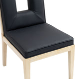 Gwendolyn - Faux Leather Dining Side Chair With Natural Frame (Set of 2)