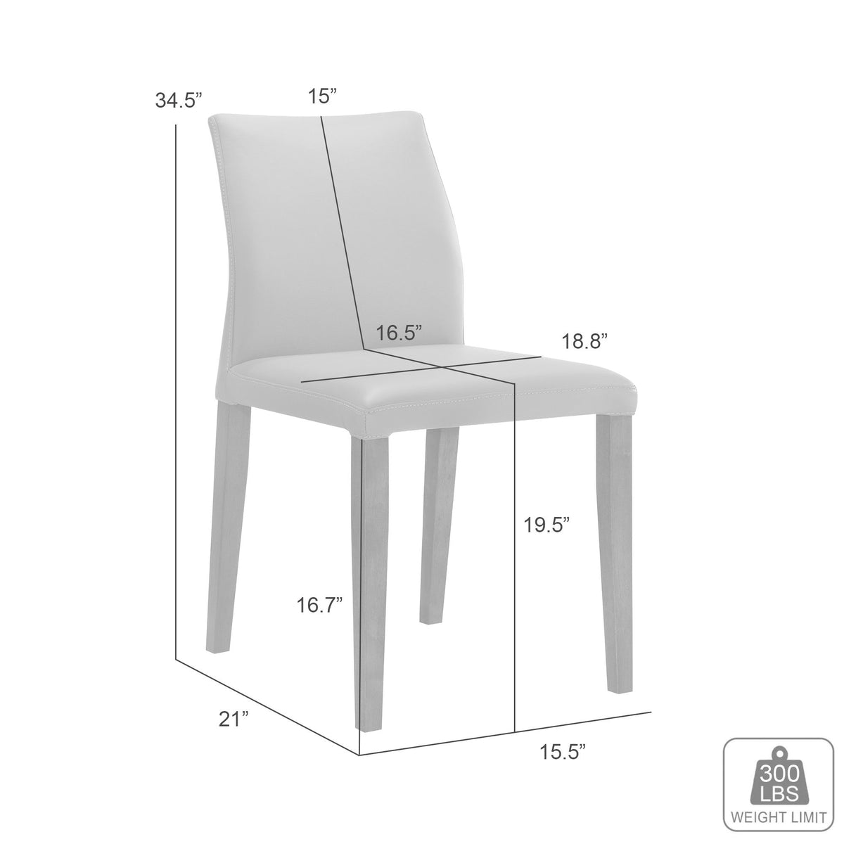 Elyza - Full Back Top Grain Leather Upholstered Wood Dining Chairs (Set of 2)