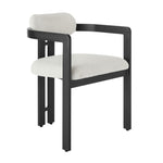 Jazmin - 5-Piece Outdoor Round Sintered Stone Dining Set - White / Black