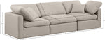 Indulge - Linen 3 Seat Modular Sofa
