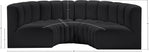 Arc - Faux Leather 4 Piece U-Shaped Modular Sofa
