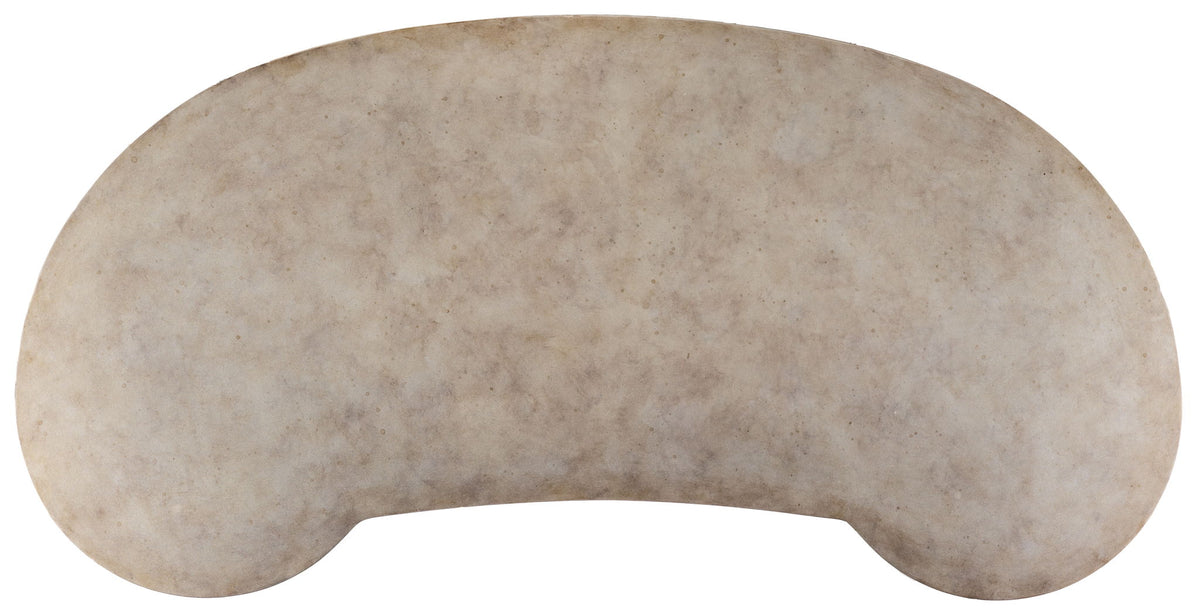 Melange - Fluted Kidney Desk - Silver