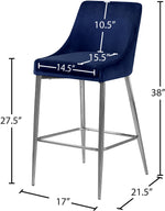 Karina - Stool with Chrome Legs (Set of 2)