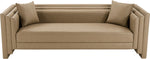 Everett - Vegan Leather 88.5" Upholstered Sofa - Tan