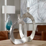 Cierra - Aluminum Vases (Set of 2) - Pearl Silver