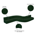 Arc - Boucle Fabric 8 Piece Curved Modular Sofa
