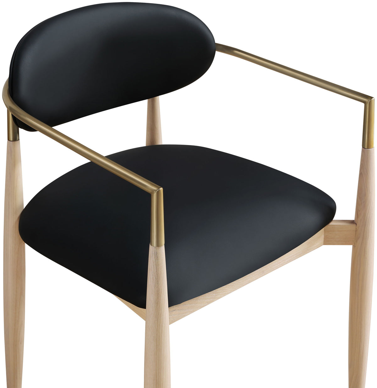 Riccio - Dining Arm Chair (Set of 2) - Natural And Gold Frame
