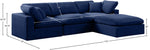 Comfy - 4 Piece Velvet Modular Sectional With Chaise