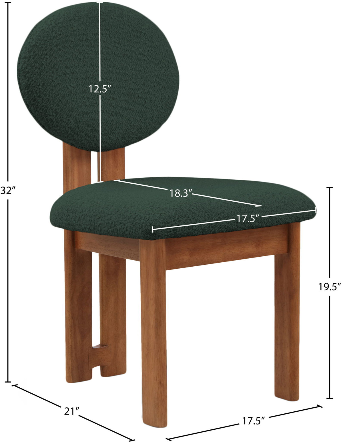 Napa - Dining Chair With Brown Legs (Set of 2)