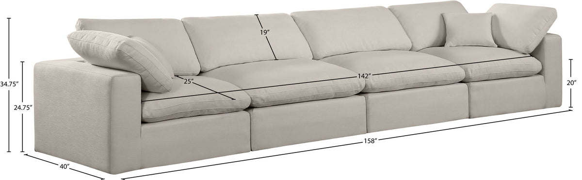 Comfy - Linen Modular Sofa 4 Seats