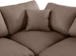Comfy - 6 Piece Faux Leather Modular Armless Sectional