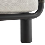 Brampton - 93" Metal Outdoor Sectional With Cushions - Gray / Off White
