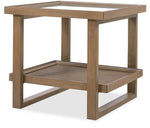 Sonnet - Rectangular End Table - Gray / Light Brown